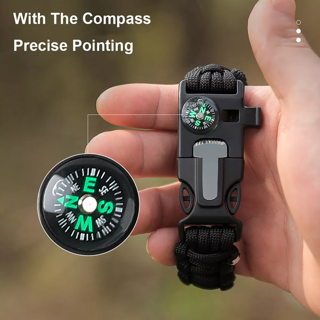 WildFibre Survival Paracord Bracelet – 5 Tools in One